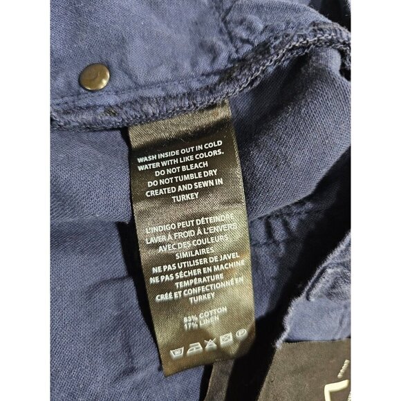 NWT Men's Rye 51 R51 Silo Straight Fit Cotton and Linen Pants Navy Blue 38W - Picture 5 of 5